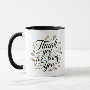 Danke, dass du du bist Blumenkranz-Tasse Tasse