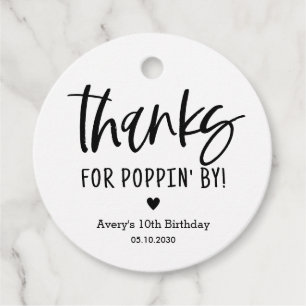 Danke, dass du durch Popcorn-Gastgeschenk-Tags geb Geschenkanhänger