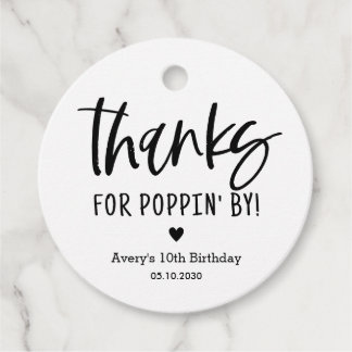 Danke, dass du durch Popcorn-Gastgeschenk-Tags geb Geschenkanhänger