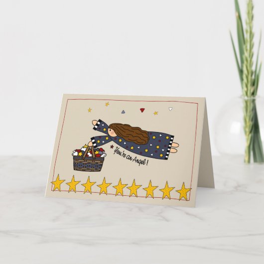 Danke, dass du ein Engel bist Dankeskarte (Vorderseite)