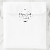 Danke, dass du ein Freund bist Runder Aufkleber (Tasche)