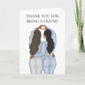 Danke, dass du ein Freund bist - zwei Freundinnen Karte (Vorderseite)