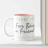 Danke, dass du ein Freund bist Zweifarbige Tasse