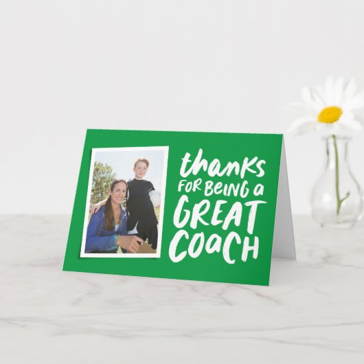 Danke, dass du ein großartiger Coach grün bist Karte (Kleine Pflanze)