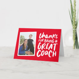 Danke, dass du ein großartiger Trainer in Rot und Karte