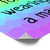 Danke, dass du ein Maske-Regenbogenposter getragen Poster (Ecke)