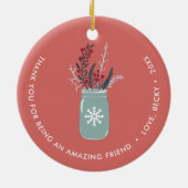 Danke, dass du ein Phantastischer Freund Personali Keramik Ornament (Hinten)