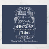 Danke, dass du ein Phantastischer Stepdad bist Bierflaschenetikett (Einzelnes Label)