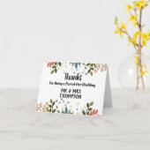 Danke, dass du ein Teil unserer Hochzeit bist Karte (Gelbe Blume)