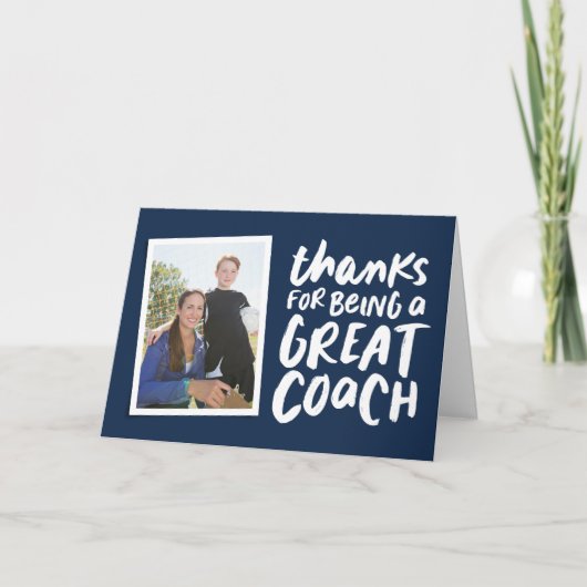 Danke, dass du ein toller Coach ein Foto bist Karte (Vorderseite)