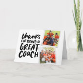 Danke, dass du ein toller Coach zwei Foto bist Karte (Vorderseite)