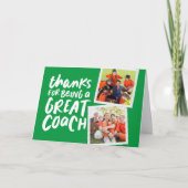 Danke, dass du ein toller Coach zwei Foto bist Karte (Vorderseite)