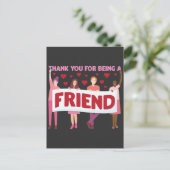 Danke, dass du eine freundliche Freundschaft bist Postkarte (Stehend Vorderseite)