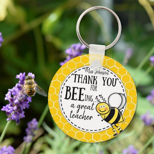 Danke, dass du eine großartige Lehrerbiene gesunge Schlüsselanhänger