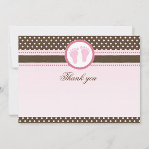 Danke, dass du eine leere rosa braune Babydusche b Einladung
