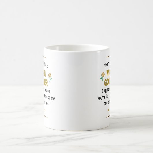 Danke, dass du eine wunderbare Godmutter bist Kaffeetasse (Mittel)