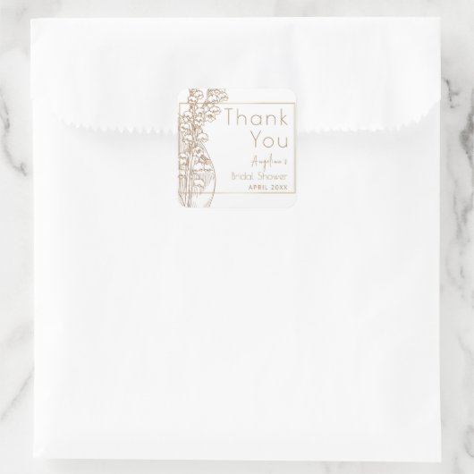 Danke, dass du einen Aufkleber für Brautdusche has (Tasche)