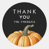 Danke, dass du einen Kürbisaufkleber hast Runder Aufkleber (Vorderseite)