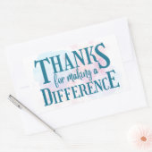 Danke, dass du einen Unterschied gemacht hast Rechteckiger Aufkleber (Umschlag)