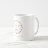 "DANKE, DASS DU " Floral geholfen hast, Geschenk f Kaffeetasse (VorderseiteRechts)