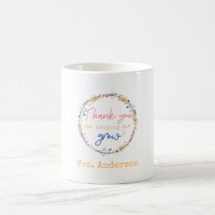 "DANKE, DASS DU " Floral geholfen hast, Geschenk f Kaffeetasse