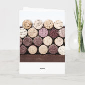 Danke, dass du französische Weinflaschenkorken has Dankeskarte (Rückseite)