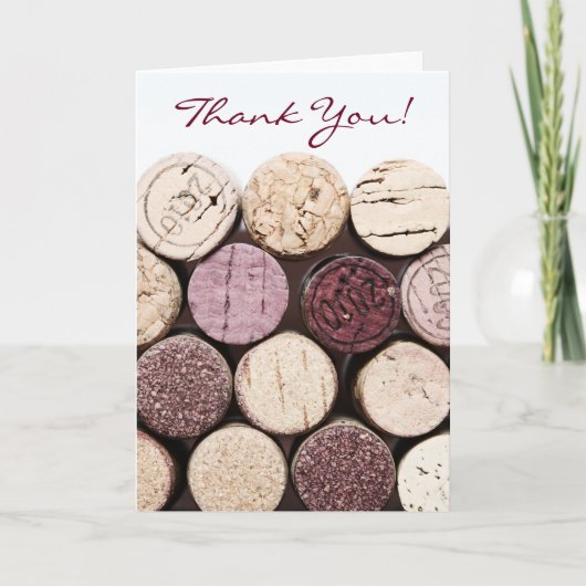 Danke, dass du französische Weinflaschenkorken has Dankeskarte (Vorderseite)