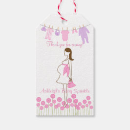 Danke, dass du gekommen bist Pink Silhouette Baby Geschenkanhänger