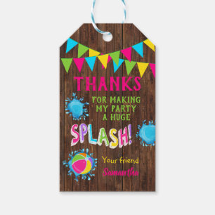 Danke, dass du gekommen bist Pool Gastgeschenk-Tag Geschenkanhänger
