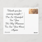 Danke, dass du gekommen bist postkarte (Rückseite)