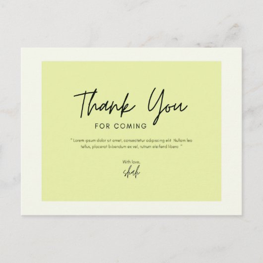  Danke, dass du gekommen bist  Postkarte (Vorderseite)