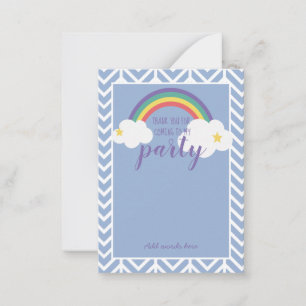 Danke, dass du gekommen bist Regenbogen Gastgesche Mitteilungskarte