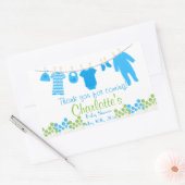 Danke, dass du gekommen bist! Wäscheleine Babydusc Rechteckiger Aufkleber (Umschlag)