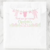 Danke, dass du gekommen bist! Wäscheleine Babydusc Rechteckiger Aufkleber (Tasche)