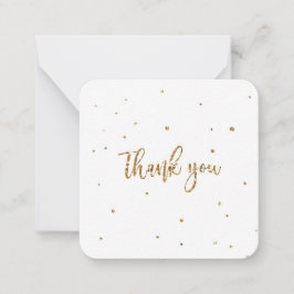 Danke, dass du goldener Glitzer auf Weiß hast Mitteilungskarte