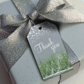 Danke, dass du grüne graue Pinienbäume geschrieben Geschenkanhänger