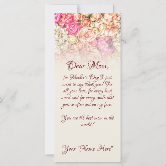 Danke, dass du hier bist - Muttertag (Rückseite)