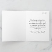 Danke, dass du hier bist – Muttertag Karte (Innenseite)