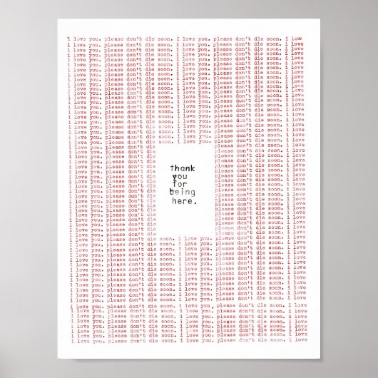 Danke, dass du hier warst poster (Vorne)