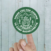 Danke, dass du im Camp Bachelorette ankommst Runder Aufkleber