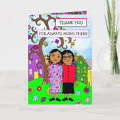Danke, dass du immer da bist Freundschaft Karte (Vorderseite)