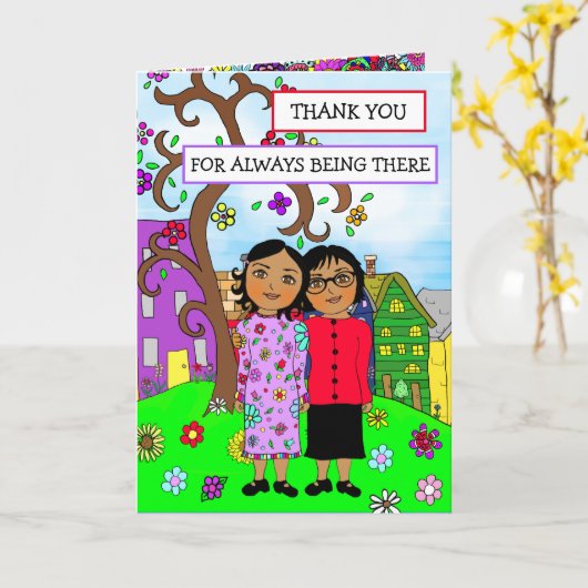 Danke, dass du immer da bist Freundschaft Karte (Gelbe Blume)