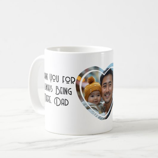 Danke, dass du immer da bist, Vater Kaffeetasse (Vorderseite Links)