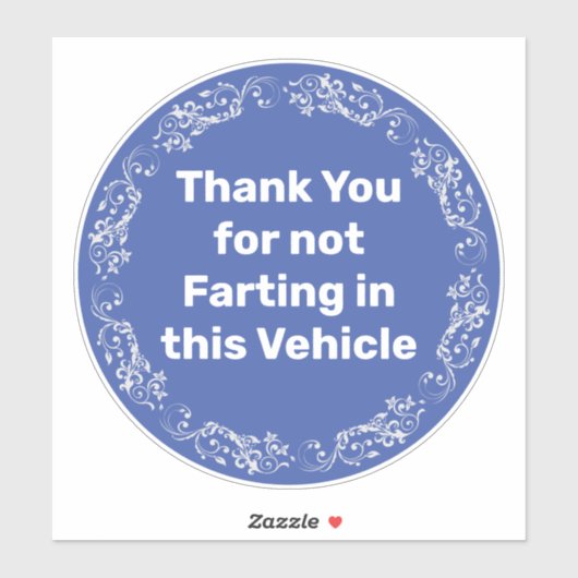 Danke, dass du in diesem Fahrzeug nicht angestrich Aufkleber (Blatt)