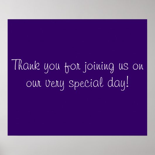 Danke, dass du in Lila und weiß gekommen bist Poster (Vorne)