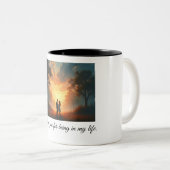 Danke, dass du in meinem Leben bist Zweifarbige Tasse (VorderseiteRechts)
