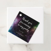 Danke, dass du in meinem Party Galaxy Birthday Spa Geschenkanhänger (Beispiel)