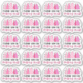 Danke, dass du kleine, rosa Weihnachtsbaumen gekau Aufkleber (Vorderseite)