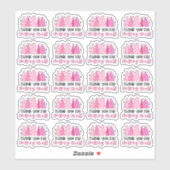 Danke, dass du kleine, rosa Weihnachtsbaumen gekau Aufkleber (Blatt)