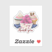 Danke, dass du Kuchen bestellt hast Aufkleber (Blatt)